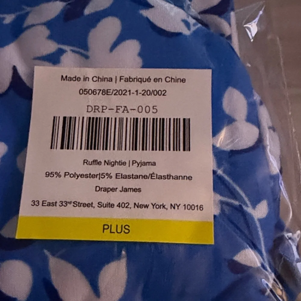 Blue Floral Sleeveless Pajamas - Picture 2 of 2